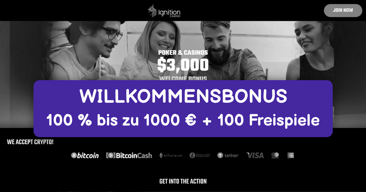 Ignition Casino - Deutschlands schnelles Auszahlungscasino